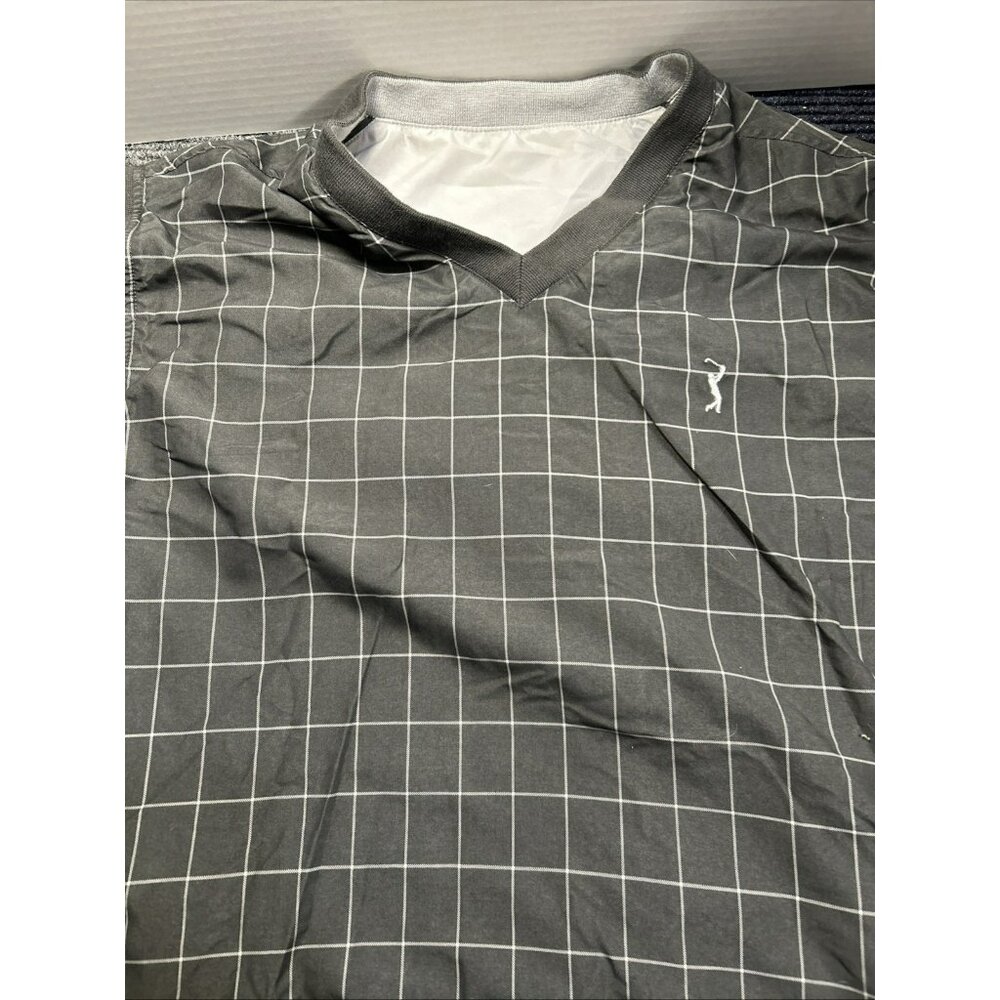 PGA TOUR Originals Vest Men’s Green Windowpane Reversible V-Neck Golf XL